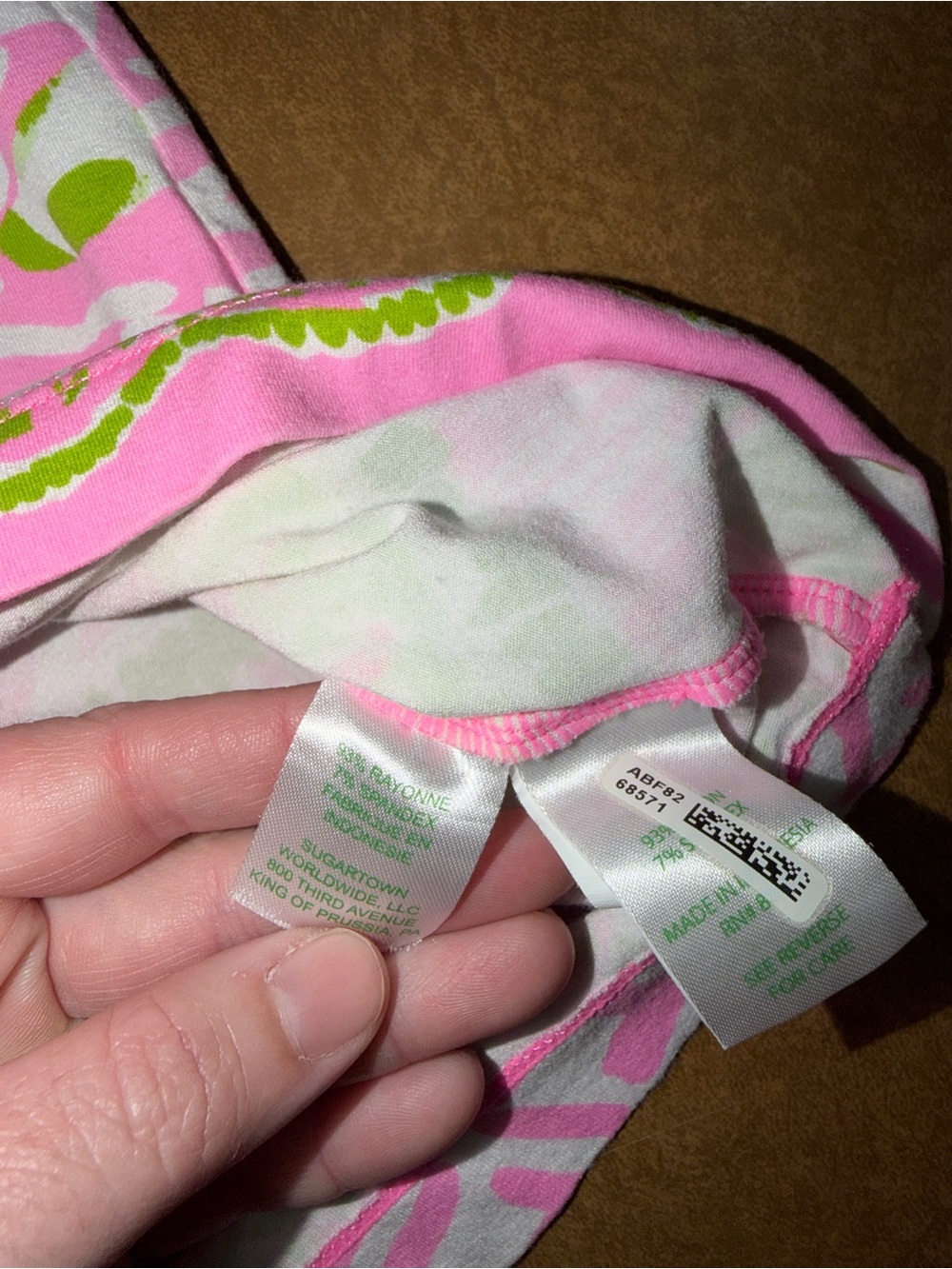 Lilly Pulitzer Pink & Green Pineapple-Print Shift Dress • Tropical • Size Small - Picture 6 of 9